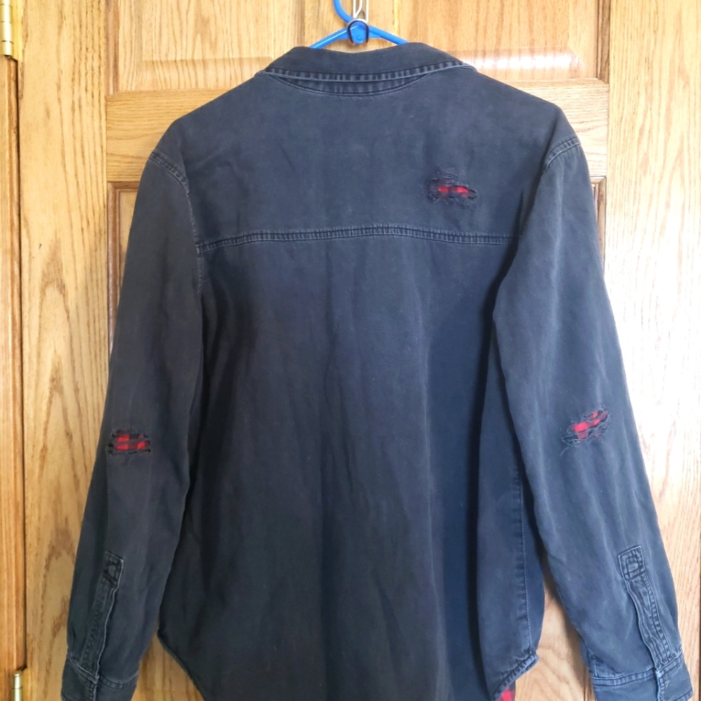 American Eagle Black Jean Jacket - Picture 2 of 6